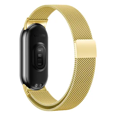 Milánský tah magnetické zapínání Mi band 8/9 Barva: Zlatá, Pro Přístroj: Xiaomi Mi Band 8/9