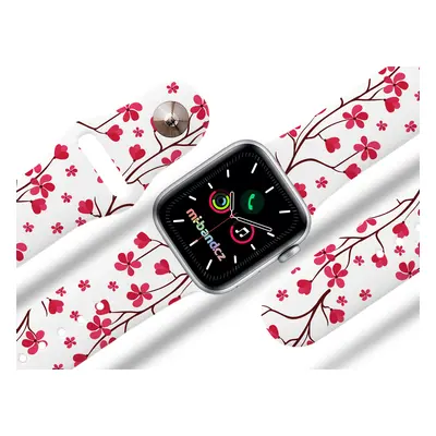 Mi-band.cz Apple watch řemínek Sakura Barva: Bílá, Rozměr: 42/44/45/49mm MIBANDCZX02869