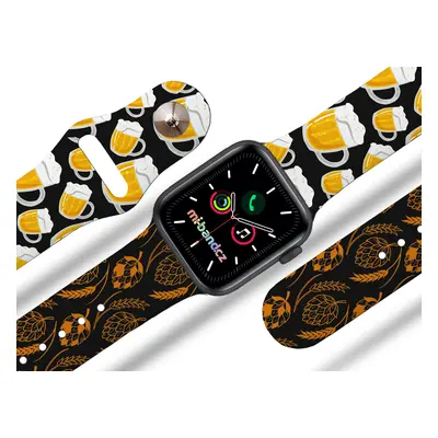 Mi-band.cz Apple watch řemínek Pivní tradice Barva: Černá, Rozměr: 42/44/45/49mm MIBANDCZX02859