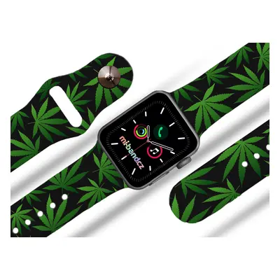 Mi-band.cz Apple watch řemínek Marihuana Rozměr: 42/44/45/49mm MIBANDCZX02952