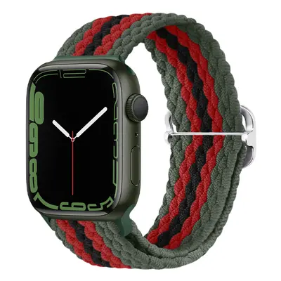 Pletený řemínek se sponou pro Apple Watch 38/40/41/42(S10)mm Barevná varianta: Khaki-červeno-čer