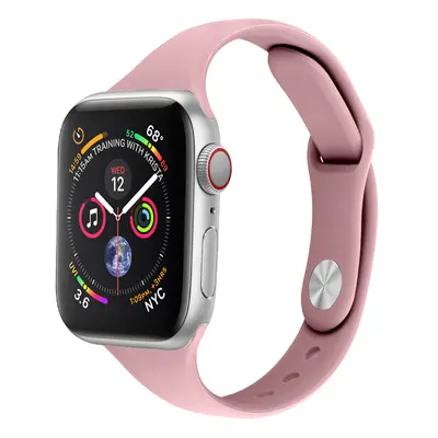 Silikonový tenký řemínek pro Apple Watch 38/40/41mm Barevná varianta: Světle růžový