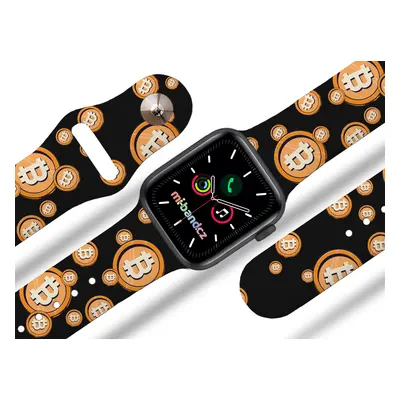 Mi-band.cz Apple watch řemínek Bitcoin Barva: Černá, Rozměr: 42/44/45/49mm MIBANDCZX02859