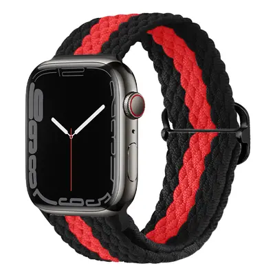 Pletený řemínek se sponou pro Apple Watch 38/40/41/42(S10)mm Barevná varianta: Černo-Červený