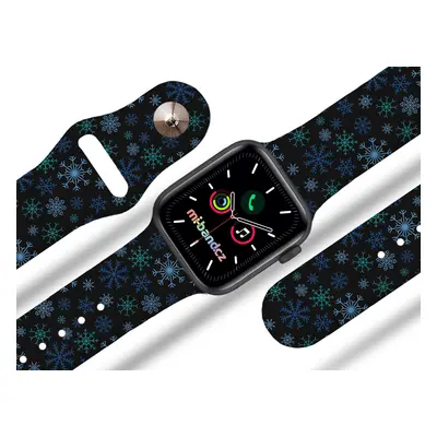 Mi-band.cz Apple watch řemínek Vločky Barva: Černá, Rozměr: 42/44/45/49mm MIBANDCZX02892