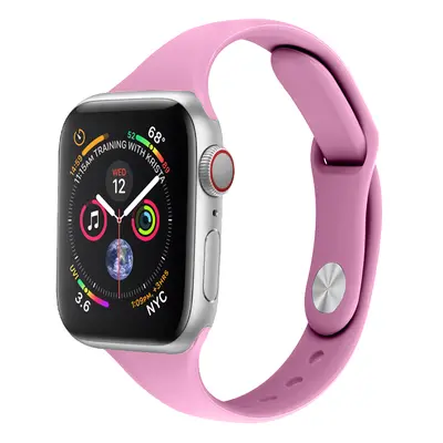 Silikonový tenký řemínek pro Apple Watch 38/40/41mm Barevná varianta: Baby růžový