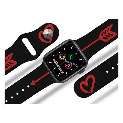 Mi-band.cz Apple watch řemínek Amorův šíp Rozměr: 42/44/45/49mm, barva pásku: černá