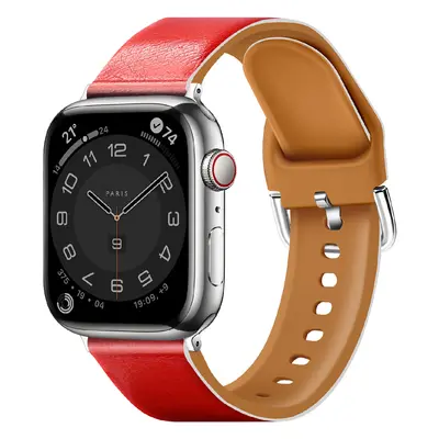 Řemínek z umělé kůže pro Apple Watch 38/40/41mm Barva: Červená