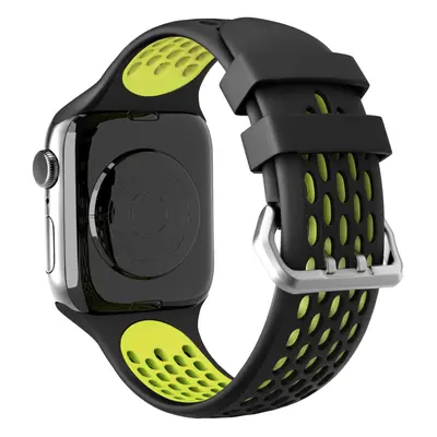 Perforovaný řemínek s dvojitým zapínáním pro Apple Watch 38/40/41mm Barevná varianta: Černo-žlut