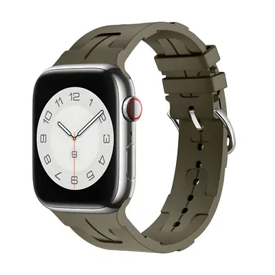 Silikonový řemínek se vzorkem pro Apple Watch 38/40/41mm Barva náramku: Khaki