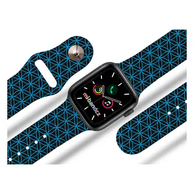 Mi-band.cz Apple watch řemínek Geometrie modrá Rozměr: 38/40/41mm, barva designu: modrá