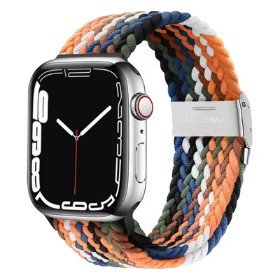 Pletený řemínek pro Apple Watch 42/44/45/46/49mm Barevná varianta: Oranžovo-modro-zelený