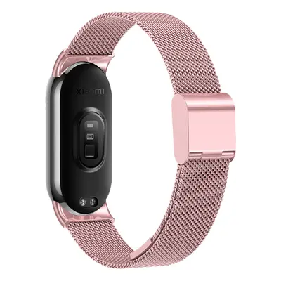 Milánský tah celokovový náhradní náramek Mi band 8/9 Barva: Světle růžový, Pro Přístroj: Xiaomi 