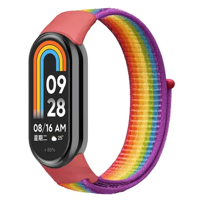 Náhradní náramek SportNylon Mi band 8/9 Barva: Červeno-Duhová, Pro Přístroj: Xiaomi Mi Band 8/9