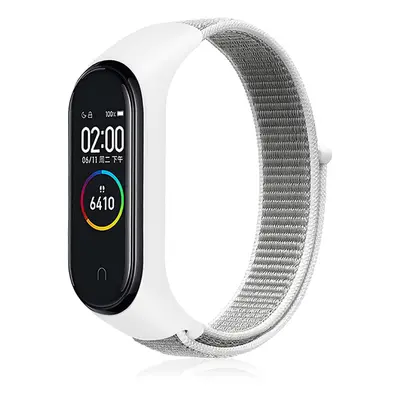 Náhradní náramek Mi band 3/4/5/6/7 SportNylon Barva: Bílo-Šedá, Pro Přístroj: Xiaomi Mi band 3/4