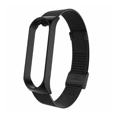 Milánský tah celokovový řemínek náhradní náramek pro Mi Band 3/4/5/6 Barva: Černá, Pro Přístroj: