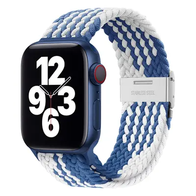 Pletený řemínek pro Apple Watch 38/40/41/42(S10)mm Barevná varianta: Modro-bílý