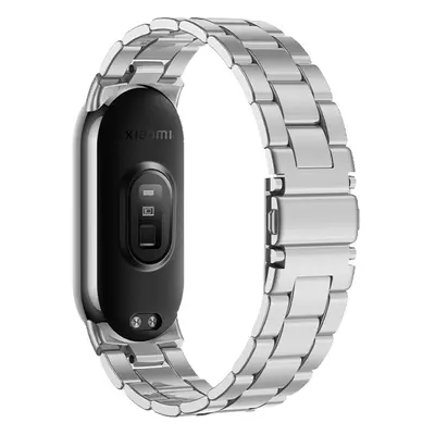 Celokovový náhradní náramek Mi band 8/9 Barva: Stříbrná, Pro Přístroj: Xiaomi Mi Band 8/9