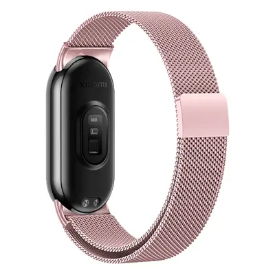 Milánský tah magnetické zapínání Mi band 8/9 Barva: Světle růžový, Pro Přístroj: Xiaomi Mi Band 