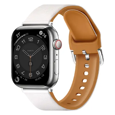 Řemínek z umělé kůže pro Apple Watch 38/40/41mm Barva: Bílá