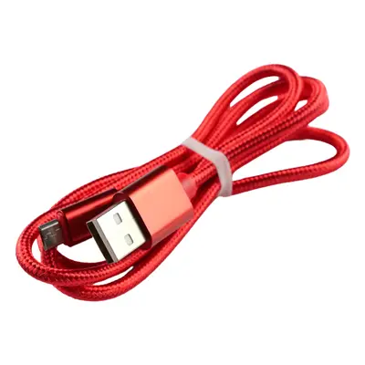 Pletený kabel 1m USB na MICRO-USB Barva: červený