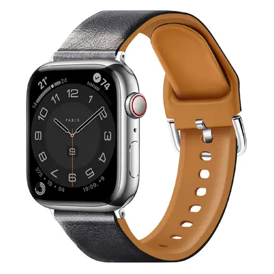 Řemínek z umělé kůže pro Apple Watch 38/40/41mm Barva: Tmavě šedá