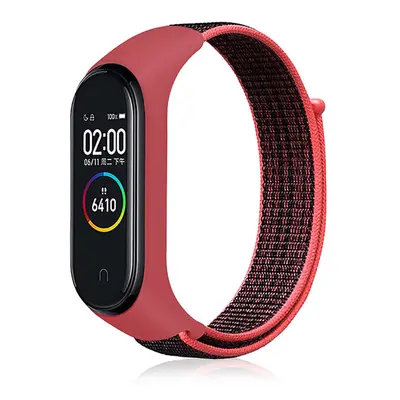 Náhradní náramek Mi band 3/4/5/6/7 SportNylon Barva: Červeno-Černá, Pro Přístroj: Xiaomi Mi band