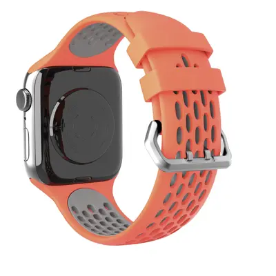 Perforovaný řemínek s dvojitým zapínáním pro Apple Watch 38/40/41mm Barevná varianta: Oranžovo-Š