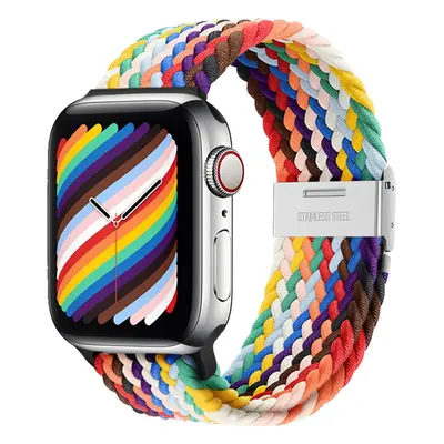 Pletený řemínek pro Apple Watch 38/40/41/42(S10)mm Barevná varianta: Duhový