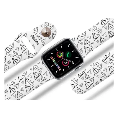 Apple watch řemínek Harry Potter - Relikvie smrti Rozměr: 42/44/45/49mm, barva pásku: bílá