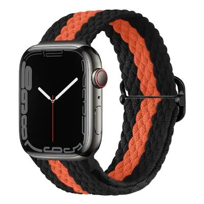 Pletený řemínek se sponou pro Apple Watch 38/40/41/42(S10)mm Barevná varianta: Černo-oranžový