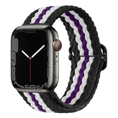 Pletený řemínek se sponou pro Apple Watch 38/40/41mm Barevná varianta: Černo-bílo-fialový