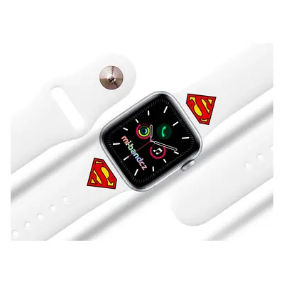 Batman Apple watch řemínek Superman - Logo Rozměr: 38/40/41mm, barva pásku: bílá