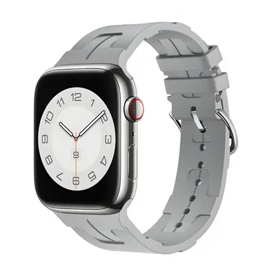 Silikonový řemínek se vzorkem pro Apple Watch 42/44/45/46/49mm Barva náramku: Šedá