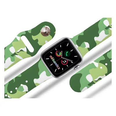 Mi-band.cz Apple watch řemínek Maskáč zelený Barva: Bílá, Rozměr: 38/40/41mm MIBANDCZX02879