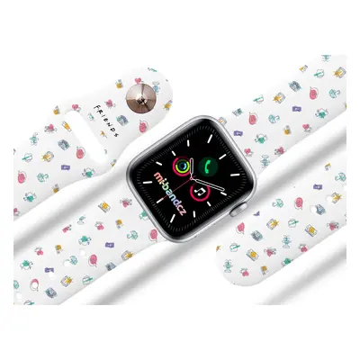 Apple watch řemínek Friends 7 Rozměr: 42/44/45/49mm, barva pásku: bílá