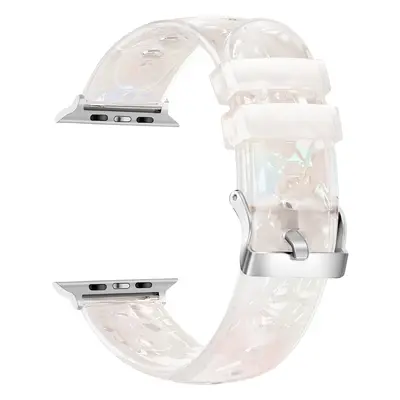 Průhledný diamantový řemínek pro Apple Watch 42/44/45/46/49mm Barva náramku: Bílá