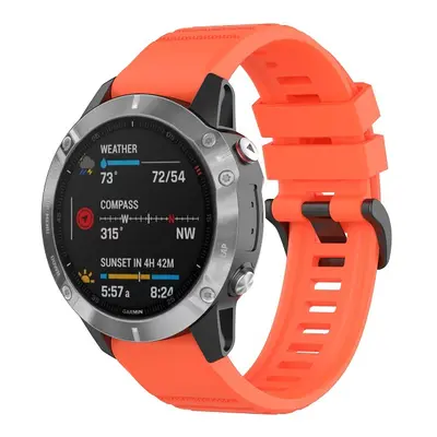 QuickFit silikonový řemínek s přezkou 26mm Barevná varianta: Oranžovo-červený