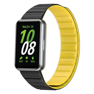 Silikonový magnetický řemínek pro Samsung Galaxy Fit 3 Barva: Šedo-oranžový