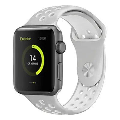 Perforovaný řemínek pro Apple Watch 38/40/41mm Barevná varianta: Šedo-Bílý