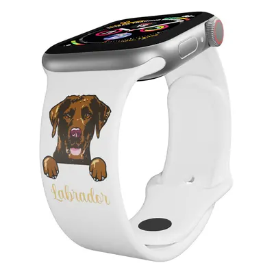 Apple watch řemínek Hnědý labrador Rozměr: 38/40/41mm, barva pásku: bílá