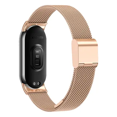 Milánský tah celokovový náhradní náramek Mi band 8/9 Barva: Růžovo-zlatý, Pro Přístroj: Xiaomi M