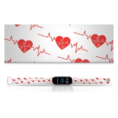 Mi-band.cz Náhradní náramek Mi band 3/4/5/6/7 EKG puzzle Barevná varianta: Bílá, Pro Přístroj: X