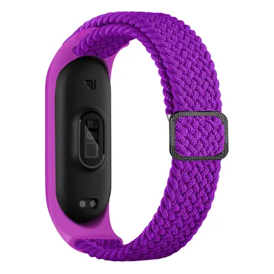 Pletený náhradní náramek Mi Band 3/4/5/6/7 Barva: Fialová, Pro Přístroj: Xiaomi Mi band 3/4/5/6/