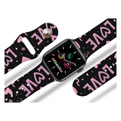 Apple watch řemínek Love Rozměr: 42/44/45/49mm, barva pásku: černá