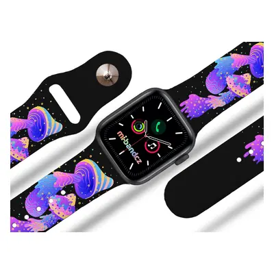 Mi-band.cz Apple watch řemínek Houbičky Barva: Černá, Rozměr: 42/44/45/49mm MIBANDCZX02859