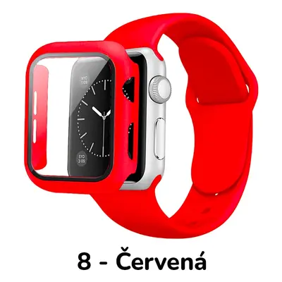 BPE Set 3v1 pro Apple Watch Velikost: 42mm, Barevná varianta: 8 - ČERVENÁ, Velikost řemínku: S/M