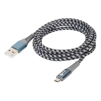 Nabíjecí a datový kabel Micro USB Barva: Černo-Šedý