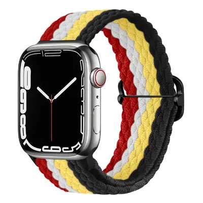 Pletený řemínek se sponou pro Apple Watch 38/40/41mm Barevná varianta: Červeno-žluto-černý