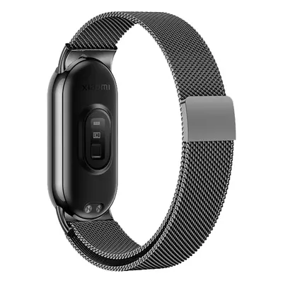 Milánský tah magnetické zapínání Mi band 8/9 Barva: Černá, Pro Přístroj: Xiaomi Mi Band 8/9